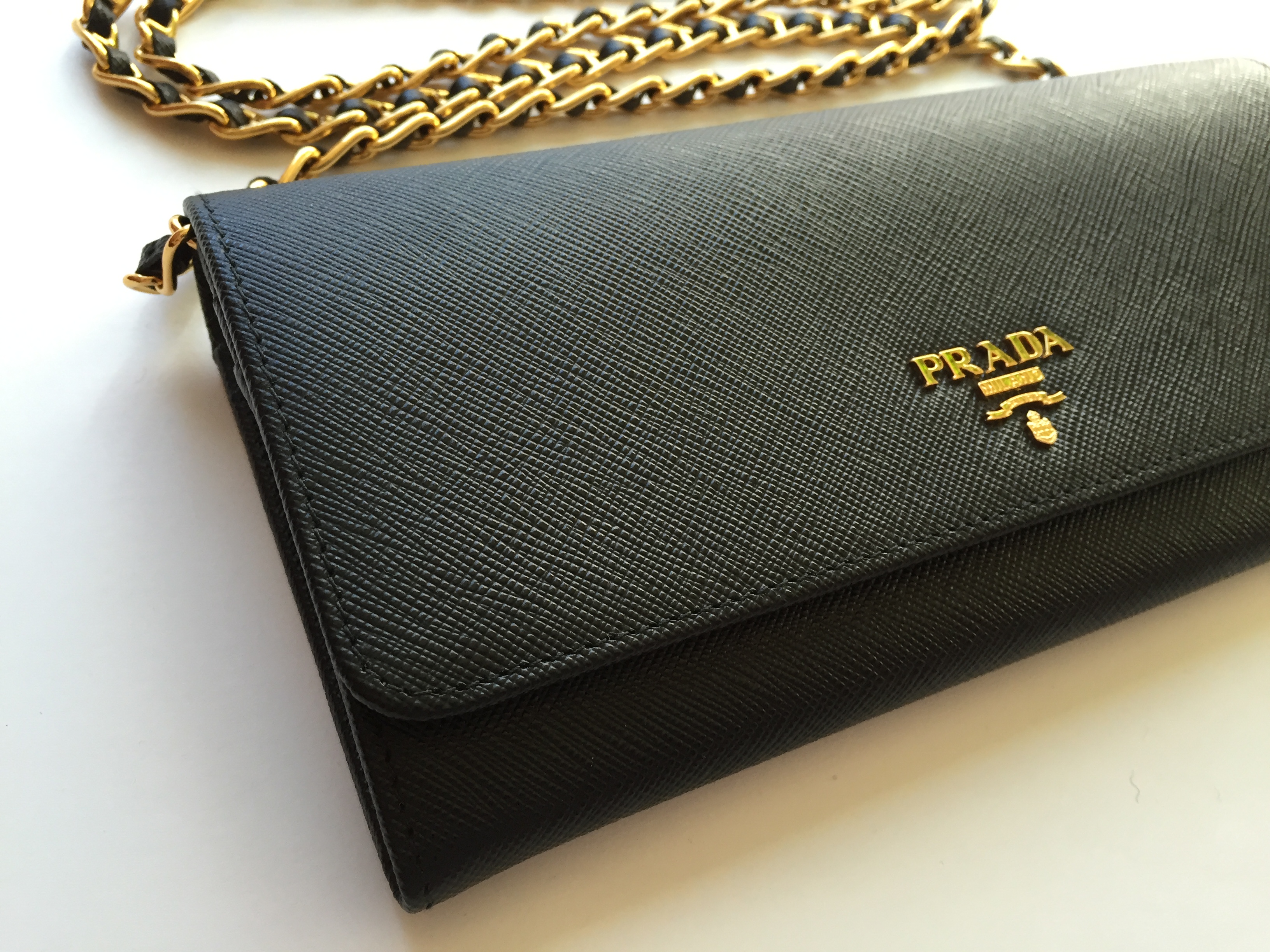 Prada | Bags | Prada Saffiano Leather Wallet Black | Poshmark
